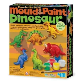 4M Gipszöntő és festő kreatív készlet – Sötétben világító dinoszauruszok