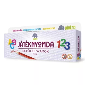 ABC játéknyomda betűkkel és számokkal