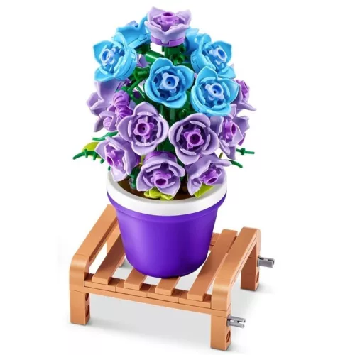 Zuru MAX Premium Garden Collection építőjáték – Campanula harangvirág cserepes növény (186 db)