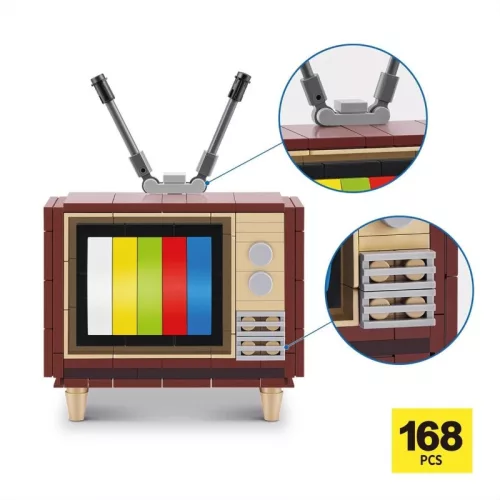 Zuru Max Retro tárgyak S1 – Televízió építőjáték (168 db)