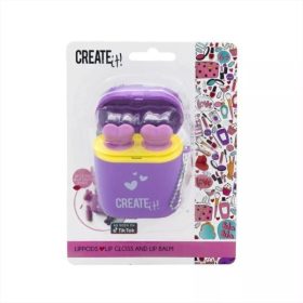 Canenco Create It! fülhallgató formájú szájfény és ajakbalzsam – lila színű