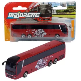 Majorette City MAN fém játékbusz – MAN Lion's Coach L bordó oroszlános busz