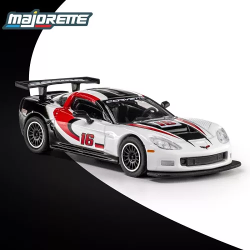 Majorette Collection 2005 Chevrolet Corvette C6R kisautó – fehér-fekete