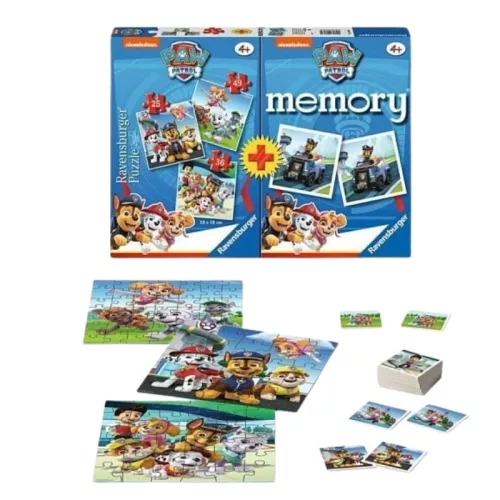 Ravensburger 3 az 1-ben puzzle és memóriajáték – Mancs őrjárat szett