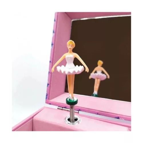 Zenélő ékszerdoboz tükörrel és fiókkal – Chloe