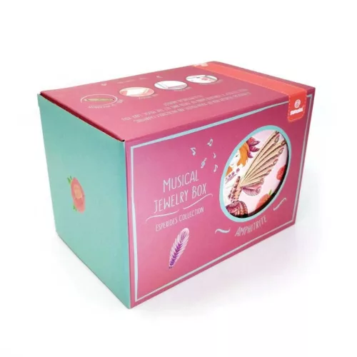 Zenélő ékszerdoboz tükörrel és fiókkal – Amphitrite