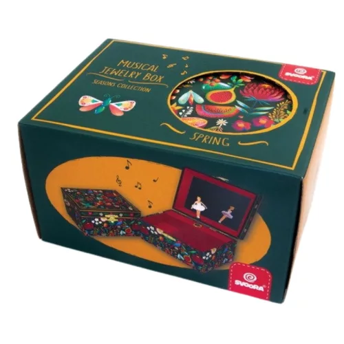 Zenélő ékszerdoboz tükörrel – Tavasz