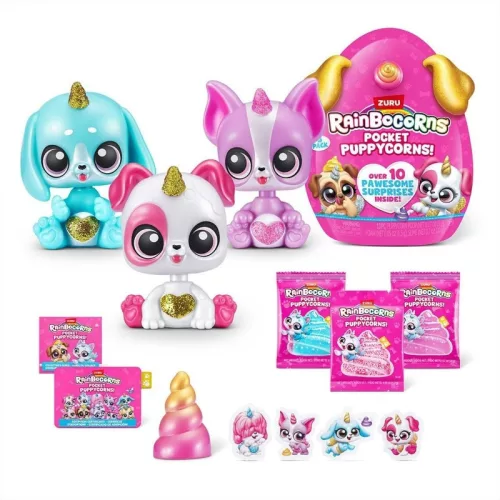 Zuru Rainbocorns Pocket Puppycorn nagyméretű meglepetés tojás játékfigurával