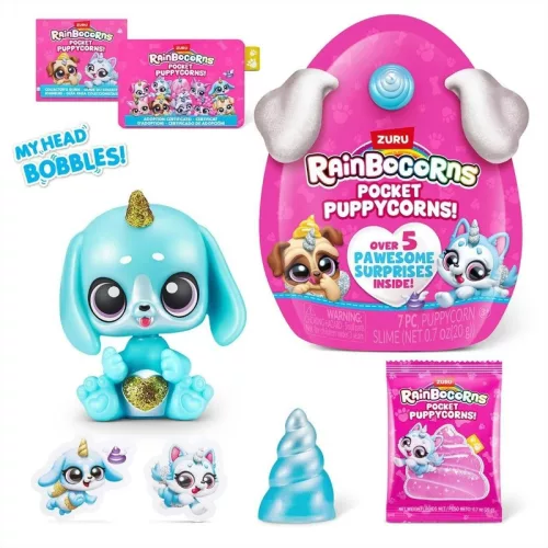 Zuru Rainbocorns Pocket Puppycorn kisméretű meglepetés tojás játékfigurával (1 db)