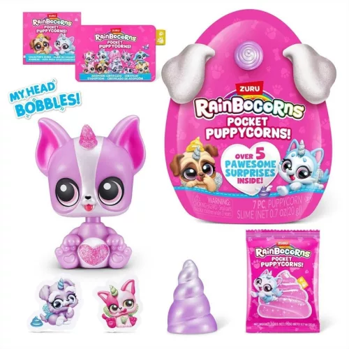 Zuru Rainbocorns Pocket Puppycorn kisméretű meglepetés tojás játékfigurával (1 db)