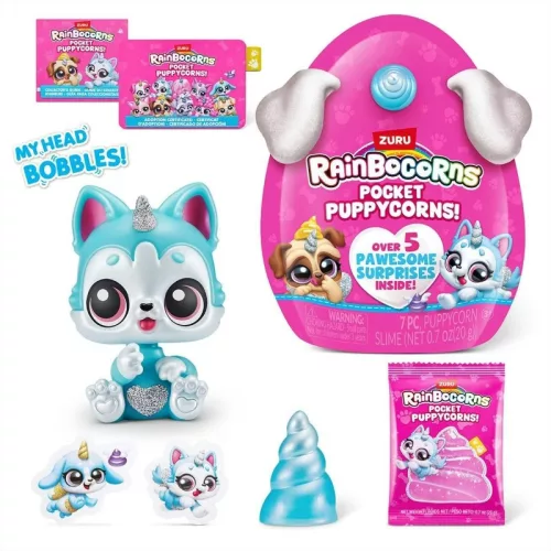 Zuru Rainbocorns Pocket Puppycorn kisméretű meglepetés tojás játékfigurával (1 db)