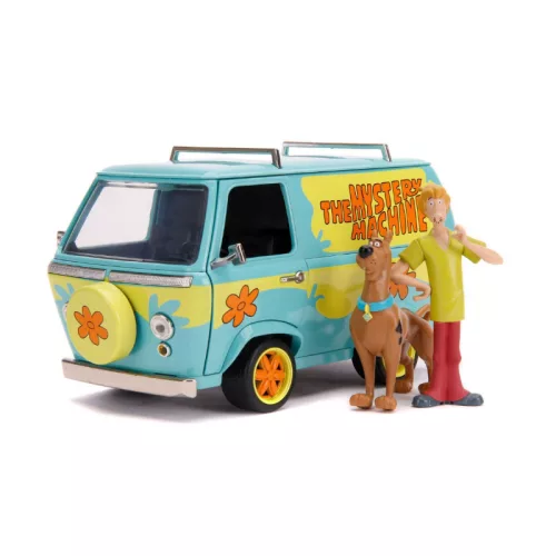 Jada Toys Scooby-Doo Mystery Machine modellautó figurákkal – rejtély-járgány Bozonttal és Scooby-Doo-val (1:24)
