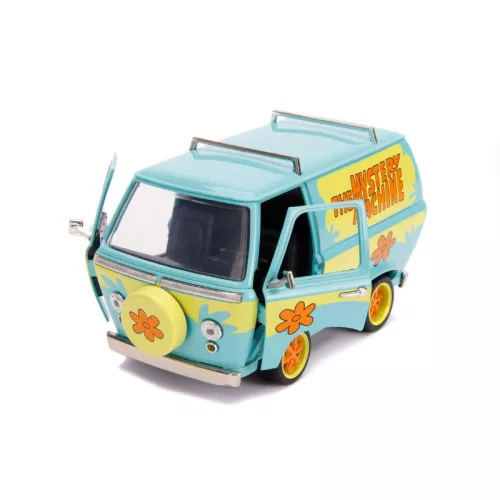 Jada Toys Scooby-Doo Mystery Machine modellautó figurákkal – rejtély-járgány Bozonttal és Scooby-Doo-val (1:24)