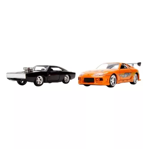 Jada Toys Fast & Furious Twin Pack modellautó csomag – Dom's Dodge Charger RT és Brian's Toyota Supra (1:32)