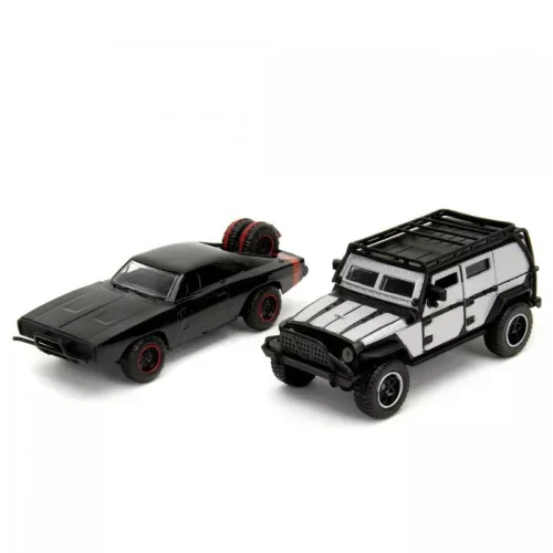 Jada Toys Fast & Furious Twin Pack 1:32 kisautók – Jeep Wrangler és Dom's Dodge Charger R/T
