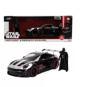 Jada Toys Star Wars – Darth Vader & Porsche 911 GT3 RS (992) fém autómodell figurával, 1:24