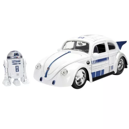 Jada Toys Star Wars R2-D2 1959 Volkswagen Drag Beetle fém autómodell és figura – 1:24
