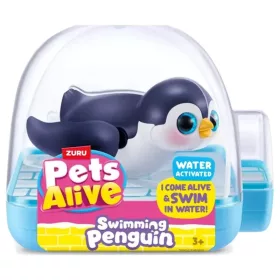 ZURU Pets Alive úszó pingvin – fekete