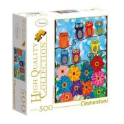   Clementoni 95978 High Quality Collection puzzle négyzet alakú dobozban - Aranyos baglyok (500 db)