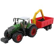 Bburago Fendt 1050 Vario traktor emelőkaros utánfutóval (10 cm)