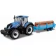 Bburago New Holland traktor rönkszállító utánfutóval – 1:32