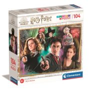   Clementoni 98430 Harry Potter Super Color puzzle négyzet alakú dobozban - Hermione, Harry, Ginny (104 db)