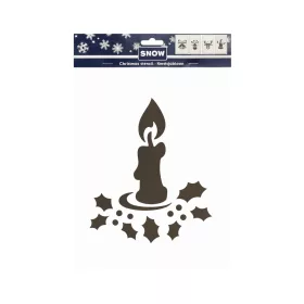 Karácsonyi stencil sablon – Gyertya