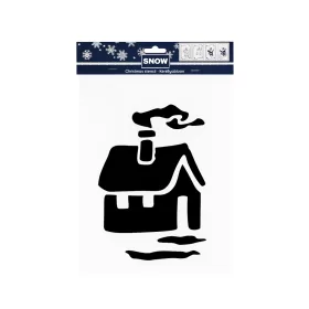 Karácsonyi stencil sablon – Házikó