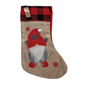 Karácsonyi zokni manós mintával – 44x27 cm