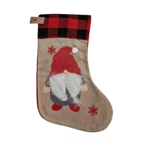 Karácsonyi zokni manós mintával – 44x27 cm