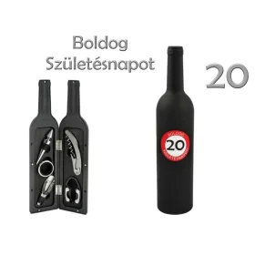 Boros szett 5 darabos - Boldog 20. Születésnapot (32 cm)