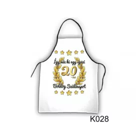 Boldog 20. Szülinapot - kötény