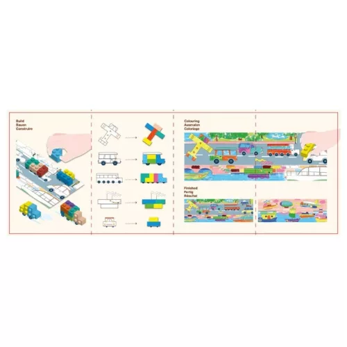 Avenir Építs és rajzolj fejlesztő kreatív készlet – Közlekedés