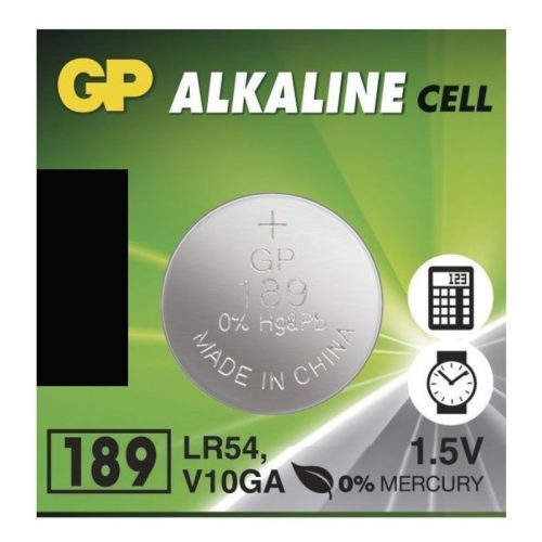 GP LR54 189 alkáli gombelem (1 db)