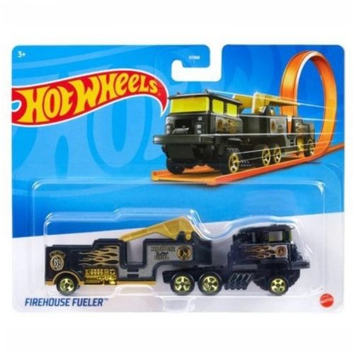 Hot Wheels Track Stars szállítóautó - Firehouse Fueler (fekete-arany)
