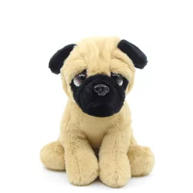 Ülő mopsz plüss figura (16 cm)