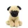 Ülő mopsz plüss figura (16 cm)