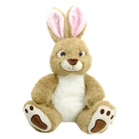 Tappancsos nyuszi plüss figura (20 cm, barna)