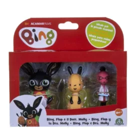 Bing és barátai 3 db-os figura szett - Bing, Flop és Dr. Molly