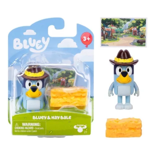 Bluey játékfigura szett – Bluey és szénabála szett
