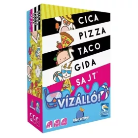 Vízálló Cica, Pizza, Taco, Gida, Sajt kártyajáték