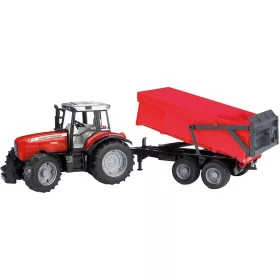 Bruder 02045 Massey Ferguson 7480 traktor pótkocsival