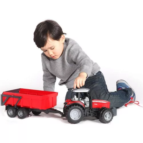 Bruder 02045 Massey Ferguson 7480 traktor pótkocsival