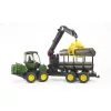 Bruder 02133 John Deere 1210E szállító rönkrakodóval