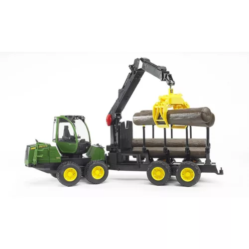 Bruder 02133 John Deere 1210E szállító rönkrakodóval