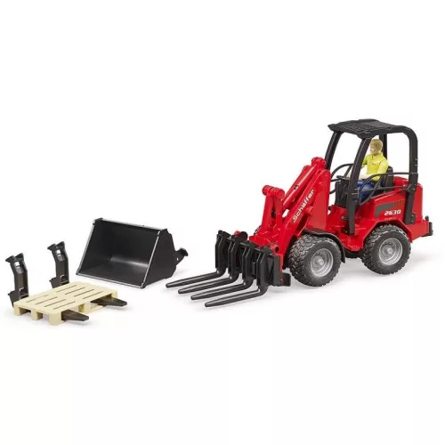 Bruder 02191 Schäffer 2630 kompakt rakodógép figurával és kiegészítőkkel