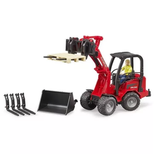 Bruder 02191 Schäffer 2630 kompakt rakodógép figurával és kiegészítőkkel