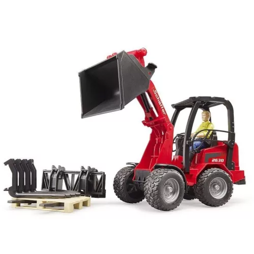 Bruder 02191 Schäffer 2630 kompakt rakodógép figurával és kiegészítőkkel
