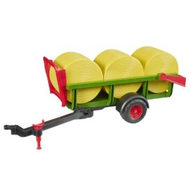 Bruder 02204 Bálaszállító pótkocsival 3 db körbalával