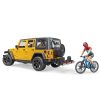 Bruder 02543 Jeep Wrangler Rubicon kerékpáros figurával